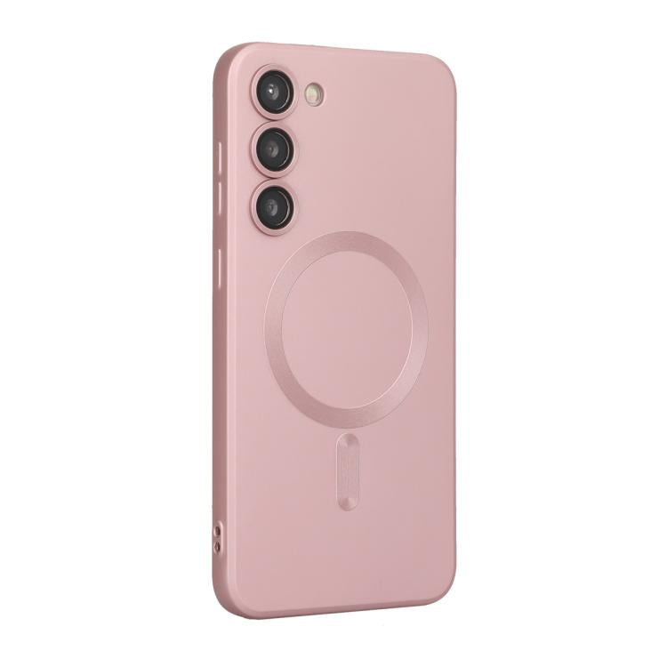 ENKAY - Funda de TPU mate MagSafe con protector de lente para Samsung Galaxy A25 (rosa)
