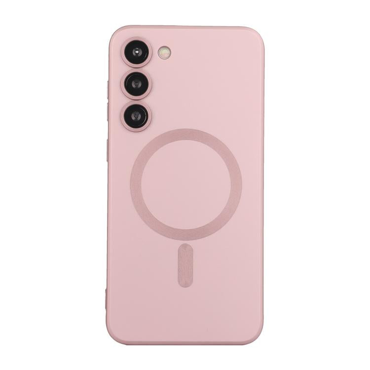 ENKAY - Funda de TPU mate MagSafe con protector de lente para Samsung Galaxy A25 (rosa)