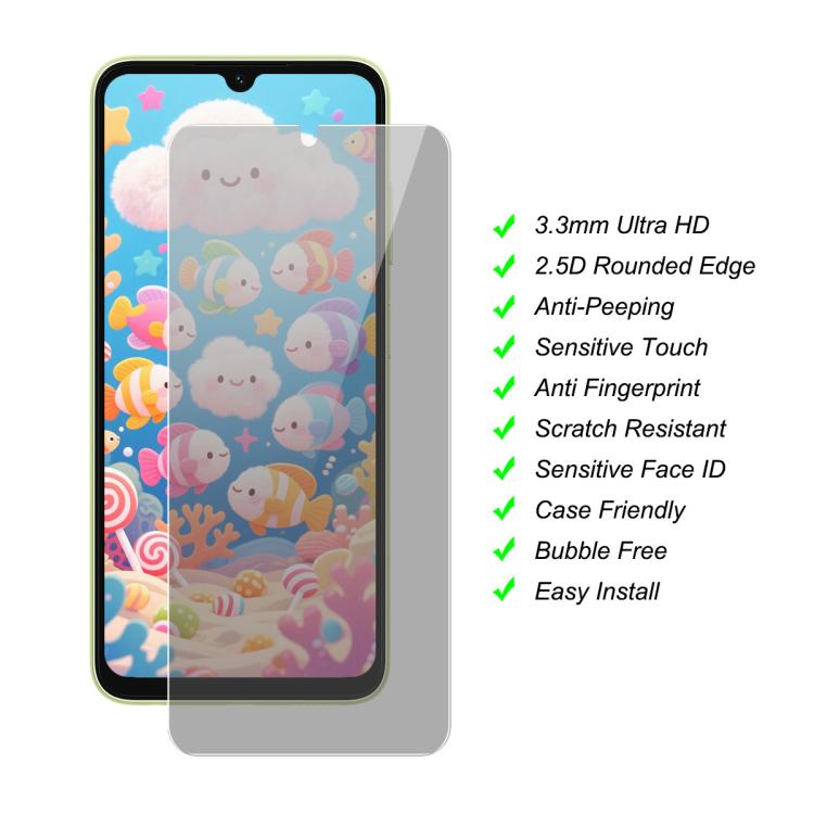 JUNSUNMAY - 25 protectores de pantalla de privacidad de vidrio templado para Samsung Galaxy A15 4G/5G