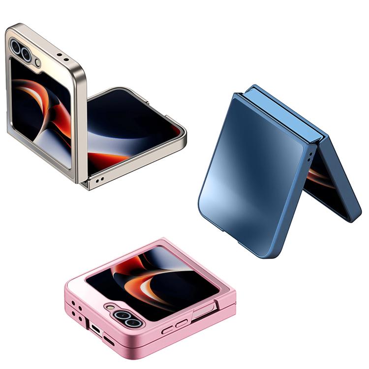 Funda plegable antigolpes y esmerilada AG para Samsung Galaxy Z Flip6 5G (azul oscuro)