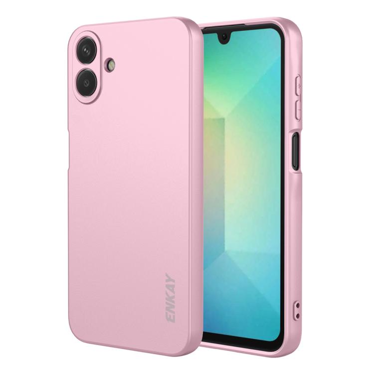 ENKAY - Funda de silicona líquida suave y a prueba de golpes para Samsung Galaxy A07 (rosa)