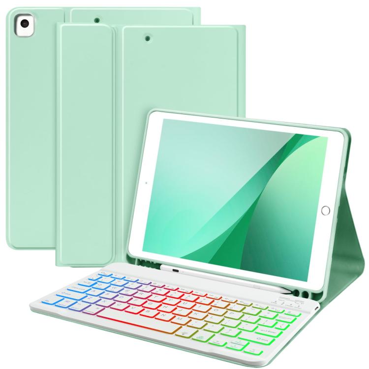 Funda magnética con teclado Bluetooth para iPad Air 11 (2024/2025) (verde suave)