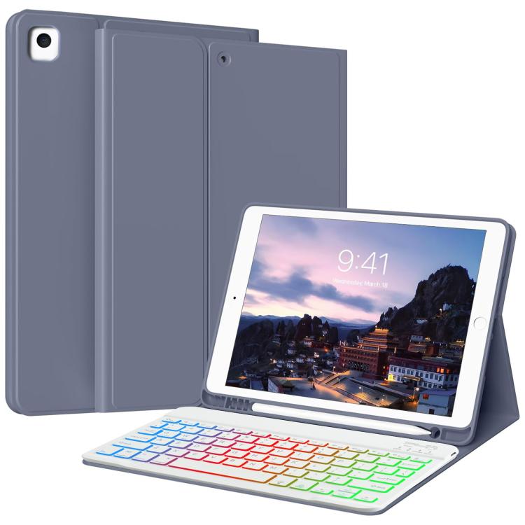 Funda magnética con teclado Bluetooth para iPad Air 2022/2020 de 10,9 pulgadas (morado lavanda)