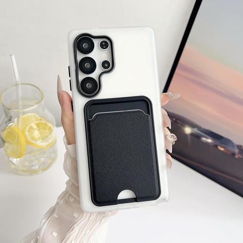 Funda de cuero con textura para Samsung Galaxy S23 Ultra 5G, a prueba de golpes (negra)