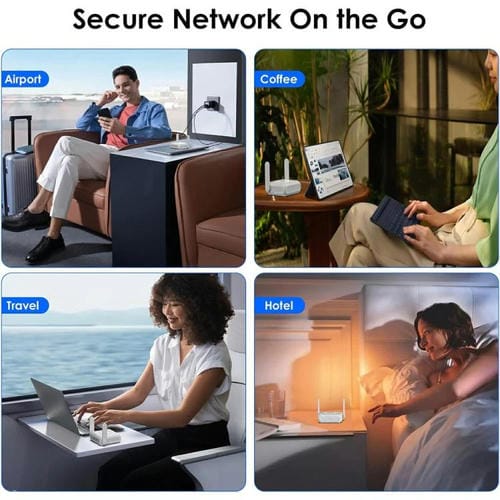 Enrutador de viaje WAVLINK WNT100X3 AX3000 160 MHz MU-MIMO OFDMA VPN doble banda WiFi 6 (Enchufe australiano)