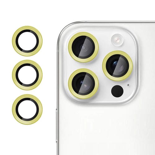 For iPhone 16 Pro Kalebol No Flicker Ultra-Thin Individual Camera Lens Tempered Glass Film(Gold)