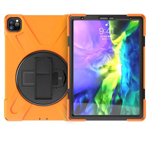 Funda para Tableta iPad Pro 11 2022/2020 Rotación 360° PC Silicona Soporte Correa (Naranja)