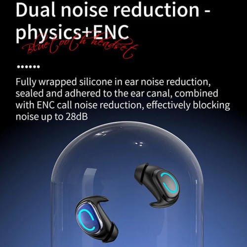 Miniauriculares Deportivos Q9 Bluetooth Para Dormir En La Oreja (Negros)