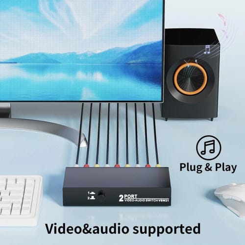 Conmutador de Audio RCA VSW21 AV 2 Entradas 1 Salida