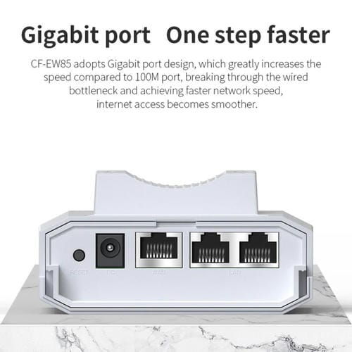 Amplificador de Señal Inalámbrico Gigabit Comfast CF-EW85 1300 Mbps 2,4G/5,8G Compatible CC/PoE Enchufe Australiano