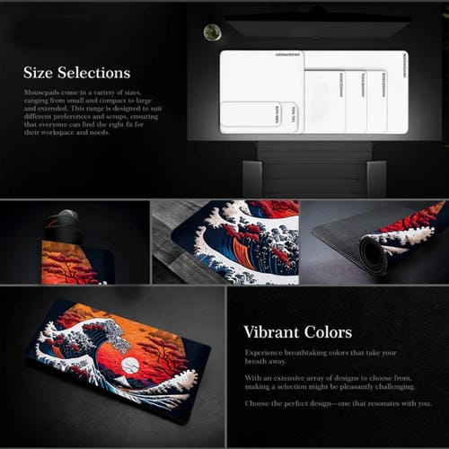 Alfombrilla de Ratón para Juegos Big Wave 400 x 900 x 2 mm Goma Antideslizante