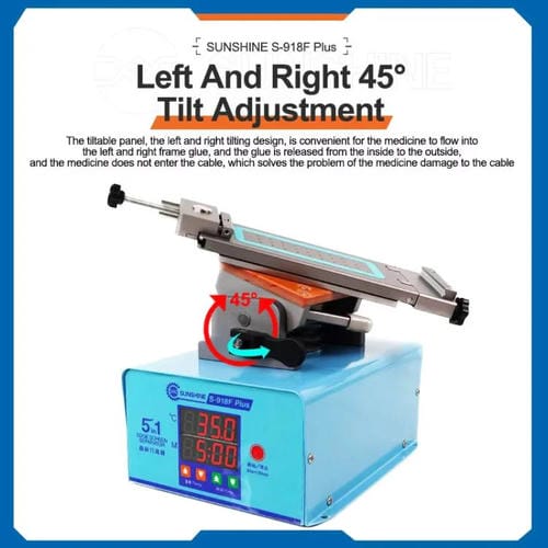 Separatore dello schermo curvo Sunshine S-918F Plus 5 in 1 Piattaforma di Riscaldamento Riparazione dello Schermo LCD Telefono Cellulare (Spina UE)