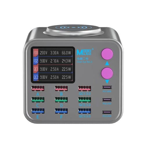 Estação de Carregamento de Secretária Maant Dianba No.2 Reparação de Telemóveis com Porta USB Múltipla e Tomada Europeia