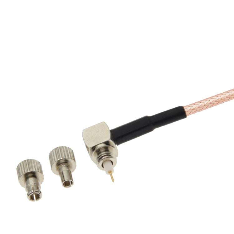 Cable Coaxial RF 30 cm conector macho F recto a conector macho doble TS9/CRC9 cable puente RG316