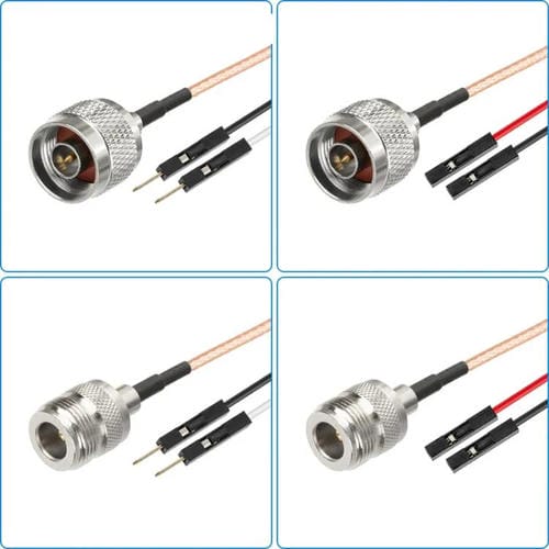 Cable Adaptador de Extensión de Prueba RF N Hembra a Doble Dupont Hembra RG316 0,3 m
