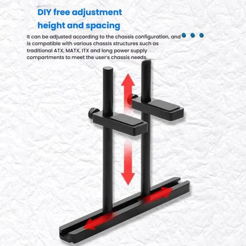 Soporte para Tarjeta Gráfica Finalcool de Aleación de Aluminio Ajustable para Ventilador de Chasis 8 cm (Negro)