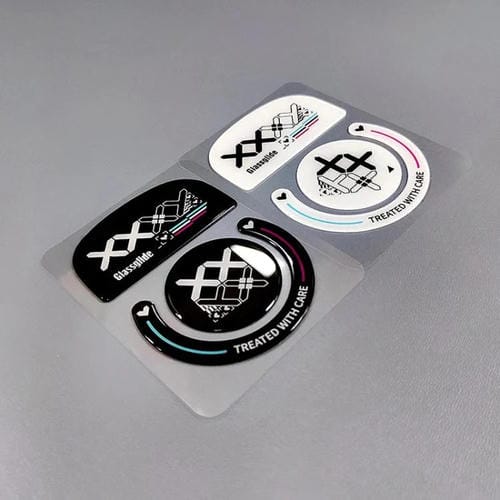 Pegatinas Antideslizantes para Pies de Ratón de Cristal Logitech GPW (Impresas en Blanco)