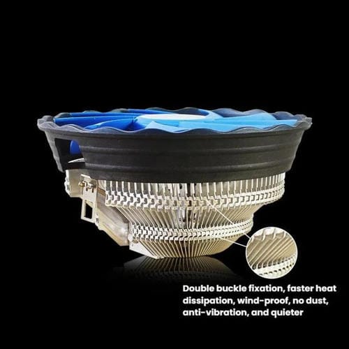 Ventilador de Refrigeración Evesky para CPU de Ordenador 800-2000 Rpm Compatible con Zócalos Intel Lga 1155/1156/775 y AMD Am4/Am5