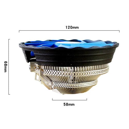 Ventilador de Refrigeración Evesky para CPU de Ordenador 800-2000 Rpm Compatible con Zócalos Intel Lga 1155/1156/775 y AMD Am4/Am5