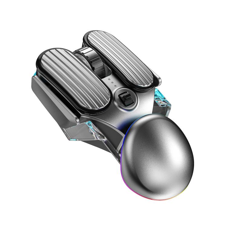 Ratón inalámbrico IMICE T800 para juegos con Bluetooth modo dual recargable iluminación RGB (Negro)