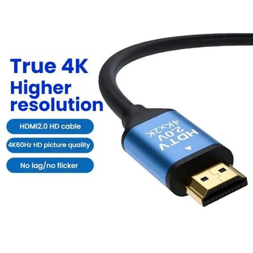 Cable HDMI VegGieg V2.0 4K60Hz conexión video para decodificador TV monitor proyección 2 m (Negro)