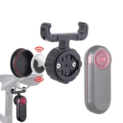 Soporte para sillĂn de bicicleta para AirTag y radar Garmin. Luces traseras Magene L508 iGPS SR30.