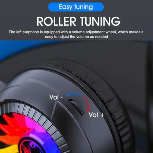 Auriculares iMICE HD-490 con cable 3,5 mm micrófono luz de colores para juegos y deportes electrónicos