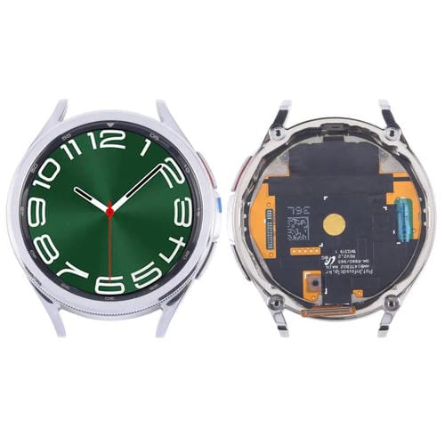 LCD-Bildschirm Samsung Galaxy Watch 6 Classic 47mm SM-R960/R965 mit Rahmen (Silber)