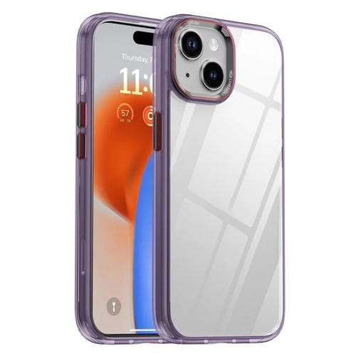 Para iPhone 15 Ipaky Mg Series Funda Transparente para TelĂ©fono PC + TPU (PĂșrpura Transparente) - MOVILSTORE
