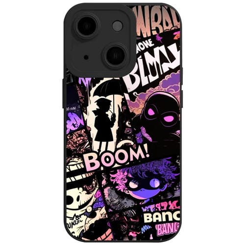 Para iPhone 15 Liquid Angel Eyes Bumbershoot TPU Funda para Teléfono (Negro) - MOVILSTORE