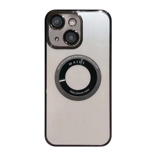 Para iPhone 15 Magsafe Electroplate PC Funda para Teléfono (Negro) - MOVILSTORE
