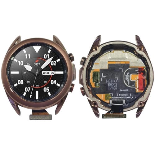 Écran LCD numériseur avec cadre Samsung Galaxy Watch 3 SM-R850/R855 (Or)