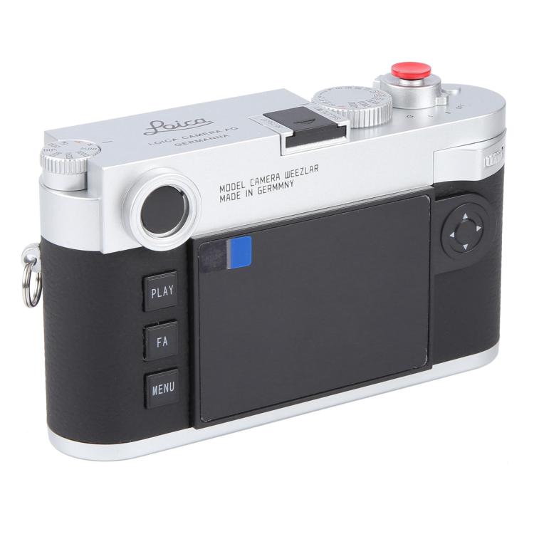 Accesorios de estudio fotográfico para cámara ficticia Leica M11 (plateados)