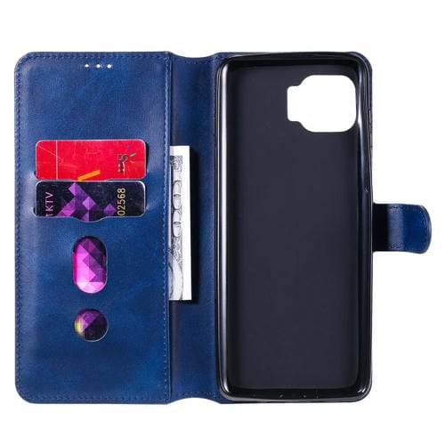 Para Motorola Moto G 5G Plus Classic Calf Texture PU + TPU Funda de cuero con tapa horizontal, con soporte, ranuras para tarjetas y billetera (azul)