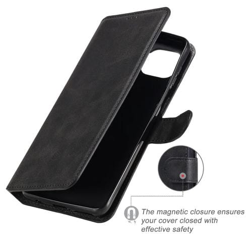 Para Motorola Moto G 5G Plus Classic Calf Texture PU + TPU Funda de cuero con tapa horizontal, con soporte, ranuras para tarjetas y billetera (Negro)