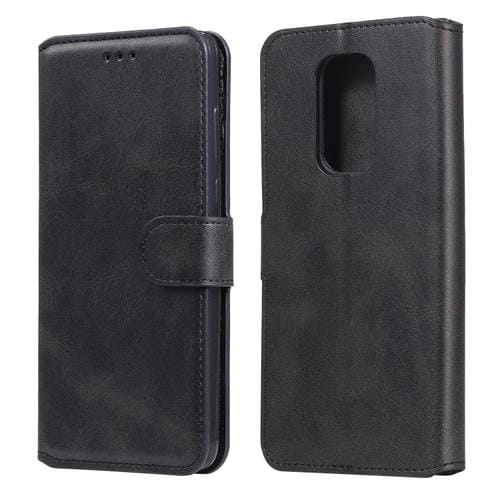 Para Motorola Moto G9 Play Classic Calf Texture PU + TPU Funda de cuero con tapa horizontal, con soporte, ranuras para tarjetas y billetera (Negro)