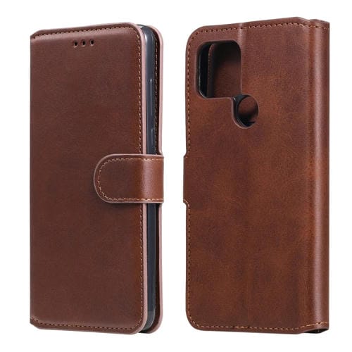 Para Google Pixel 5 Classic Calf Texture PU + TPU Funda de cuero con tapa horizontal, con soporte, ranuras para tarjetas y billetera (marrón)