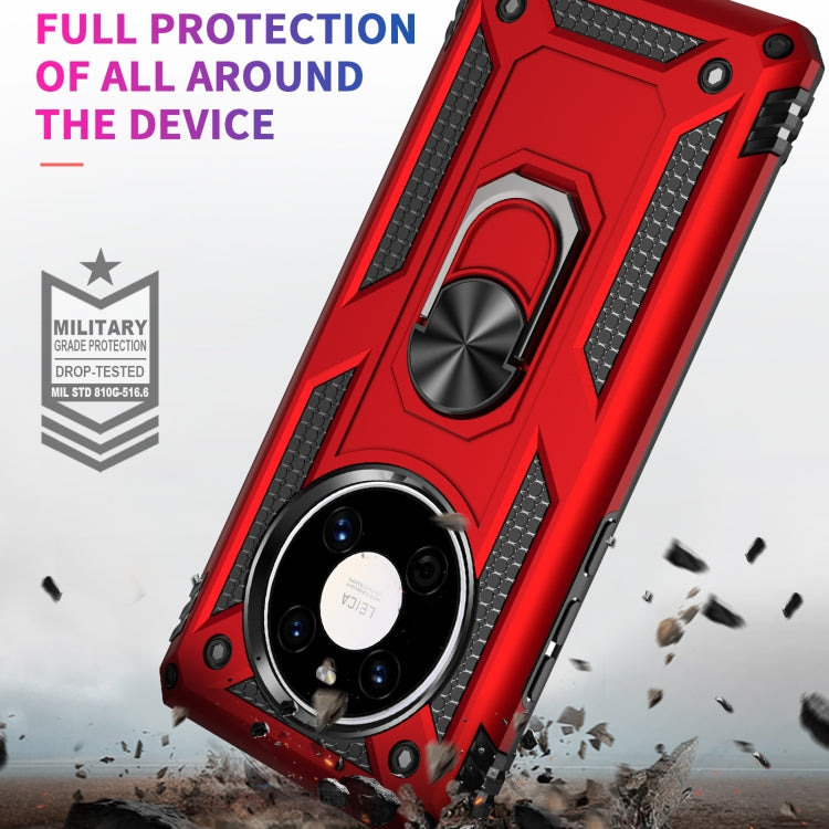 Para Huawei Mate 40 Funda protectora TPU + PC a prueba de golpes con soporte giratorio de 360 grados (rojo)