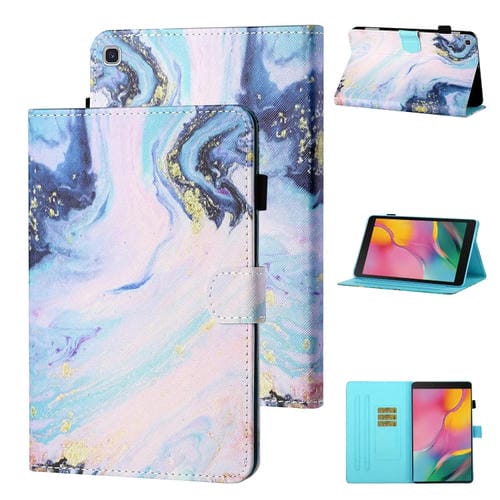 Estuche para Tablet Samsung Galaxy Tab A 8.0 (2019) T290 / T295 Cuero Tapa Horizontal Costura Soporte Ranura Tarjeta (Arenas Movedizas)