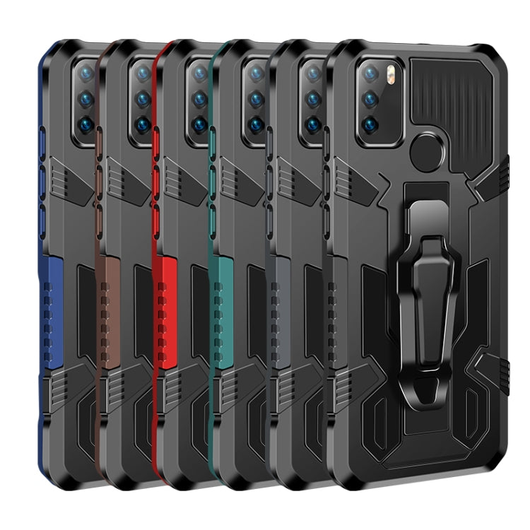 Para Infinix Hot 9 Play Machine Armor Warrior Aftersproof PC + TPU Funda protectora (Negro)
