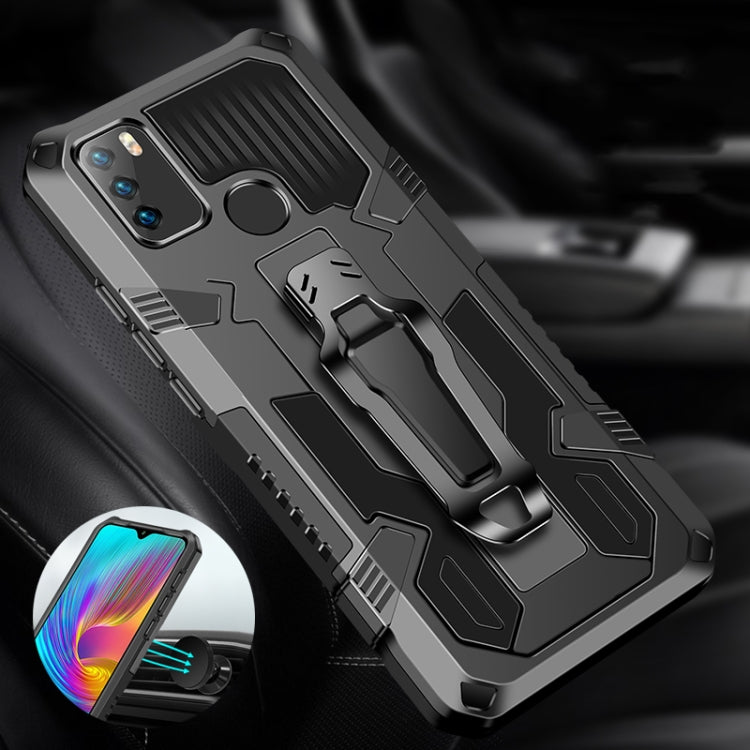 Para Infinix Hot 9 Play Machine Armor Warrior Aftersproof PC + TPU Funda protectora (Negro)