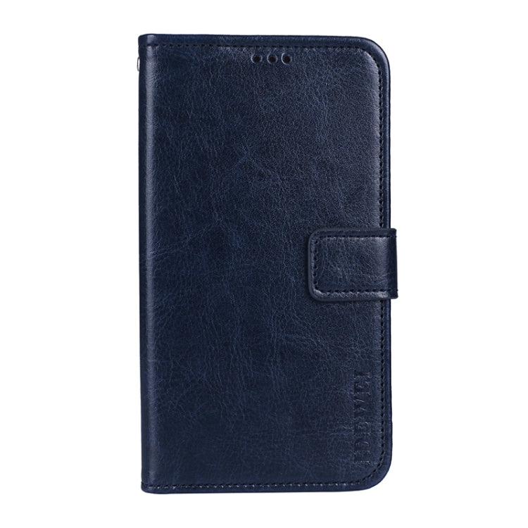 Para ZTE Nubia Red Magic 6r Idewei Crazy Horse Texture Horizontal Flip Funda de cuero con soporte y ranuras para tarjetas y billetera (azul)