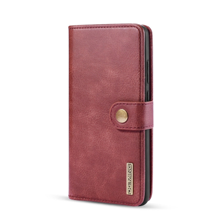 Para Huawei Mate 30 DG.MING Crazy Horse Texture Flip Funda de cuero magnética desmontable con soporte, ranuras para tarjetas y billetera (rojo)