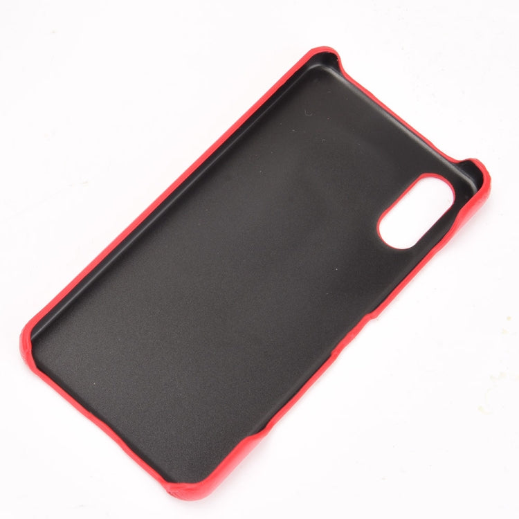 Para Sony Xperia Ace II a prueba de golpes Litchi Texture PC + Case (Rojo)