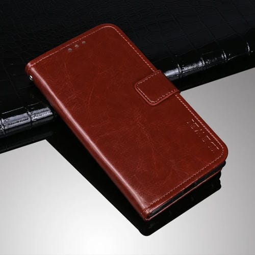 Para Sony Xperia 1 III Idewei Crazy Horse Texture Horizontal Flip Funda de cuero con soporte y ranuras para tarjetas y billetera (marrón)