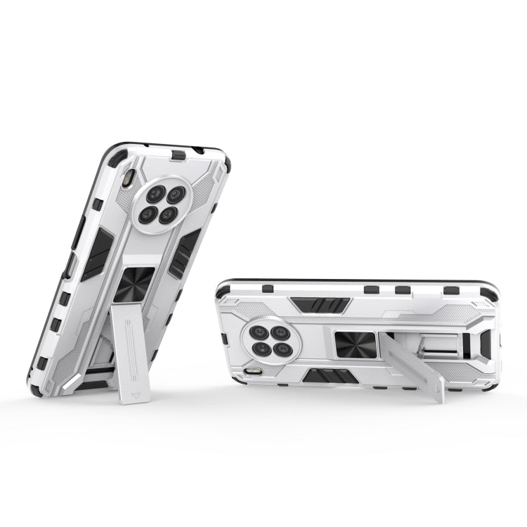 Para Huawei NOVA 8I SUPERSONIC PC + TPU Funda protectora a prueba de golpes con titular (plata)