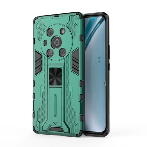 Para Honor Magic 3 Pro Supersonic PC + TPU Funda protectora a prueba de golpes con titular (verde)