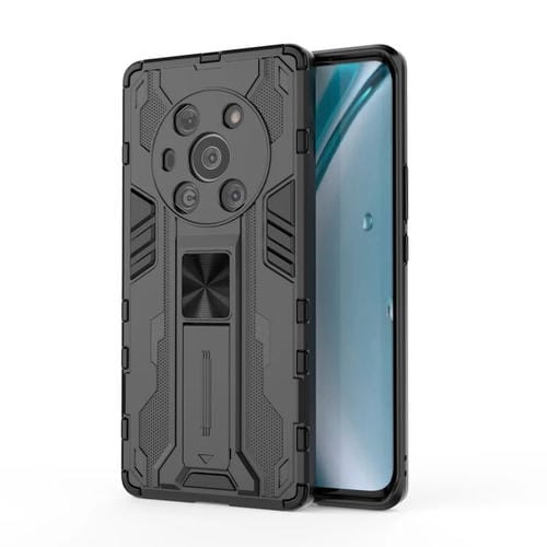 Para Honor Magic 3 Pro Supersonic PC + TPU Funda protectora a prueba de golpes con titular (negro)