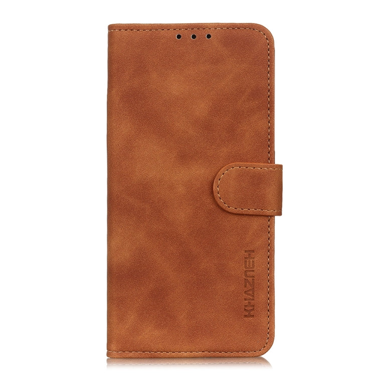 Para Huawei Maimang 10 SE Khazneh Retro Texture PU + TPU Funda de cuero Horizontal Flip con soporte y tragamonedas y billetera (Marrón)