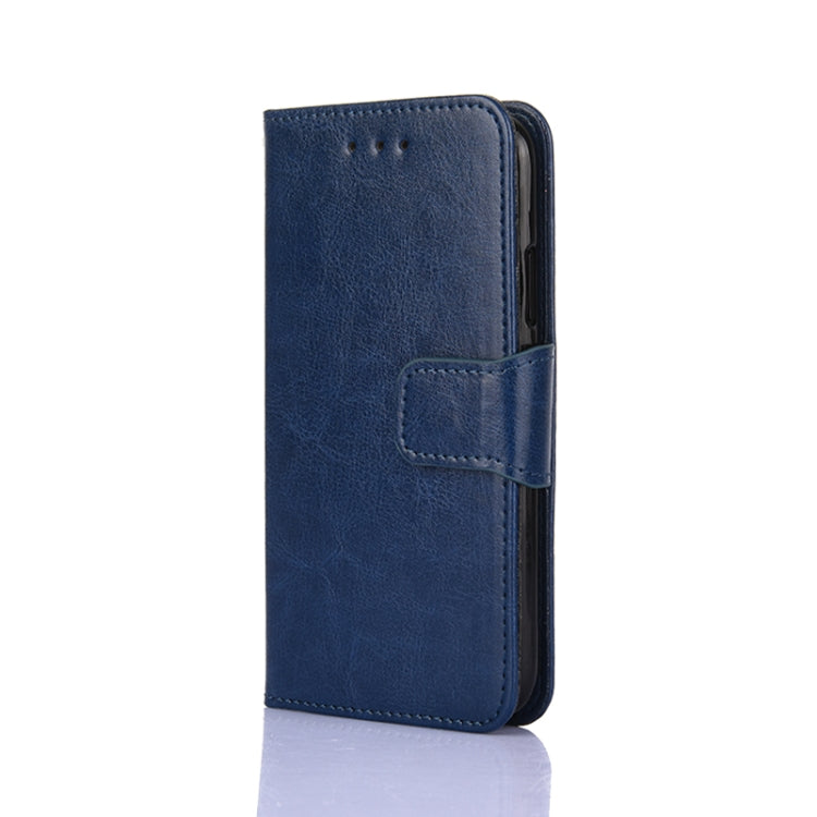 Para Huawei Nova 8 Pro 5G Crystal Texture Horizontal Flip Funda de cuero con soporte y tragamonedas y billetera (azul real)